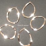 【値下げ！Sale】4pcs・シルバーメタルプレート雫チャーム　c-163