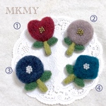 お花ブローチ♪羊毛フェルト☆