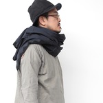アウトレット品　frame stole / GRAY ×black