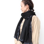 アウトレット品　frame stole / BLACK ×gray
