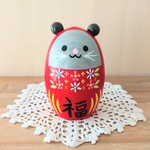 受注制作＊開運お飾り♥ねずみ花だるま＊マトリョーシカ小物入れ