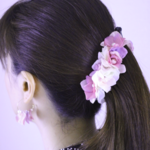 かはゆし♡【再販】花びらたっぷりあじさいバナナクリップ♡〜エレガント〜