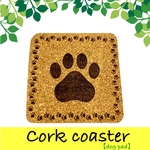 【送料無料】コルク製コースター (肉球Ver.) dog ワンコ 愛犬 置物 