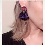 だえんのドライフラワーと刺繍リボンタッセル（dark）