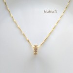 smallロンデルのねじれチェーンネックレスG