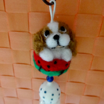★T・C様オーダー作品★キャバリア風鈴★犬★毛糸