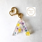 【tatsumi16様オーダー】イニシャル ハーバリウムキーホルダーA