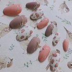 ふんわりヒョウ柄ネイル