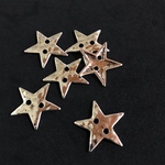 #115 シルバーメタルな星のボタン★6個
