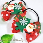 キッズ用✨Merry Christmas♡クリスマスカラーリボンのヘアゴム