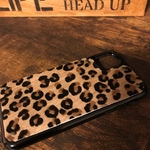 ヒョウ柄 ハラコ素材 iPhoneケース