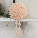 つまみ細工　ダリアのコサージュクリップ