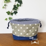 【保冷・保温】星のお弁当袋　ネイビー