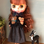 ★黒くまニットとマフセット★くま太郎 ブライス