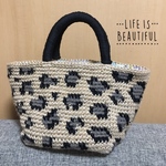 izumin0706様 専用  レオパード柄の麻ひもバッグ2点