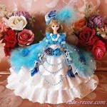 ★クリスマスBIG SALE★ブルーローズ 煌めきの王妃 クリスタルドールドレス 