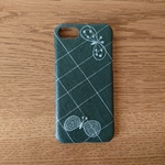 *受注製作*ミナペルホネン*choucho*グリーン×ライトグリーン*mina perhonen*iPhoneケース*iPhoneカバー*スマホケース*スマホカバー