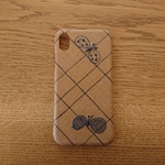 *受注製作*ミナペルホネン*choucho*ライトブラウン×グリーン*mina perhonen*iPhoneケース*iPhoneカバー*スマホケース*スマホカバー