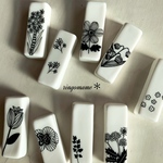 選べる♡北欧♡モノトーンフラワーのはしおき4つセット♡