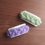 【在庫処分60%off 】みつあみニットバレッタ(green.navy.perple.)
