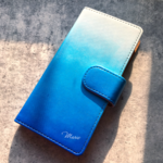 【名入れOK】冬の海の手帳型スマホケース