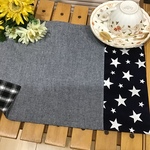 【再】幼稚園⭐︎保育園❤️A4両面 ネイビーwhite starランチョンマット