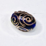 一粒限り　　ベネチアンビーズ　ワイヤースパイラル　18×12mm