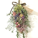 紫陽花 薔薇 スターチス のスワッグ 
