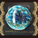 ★azuret様セミオーダーのお品★ポンポネグラス blueglay