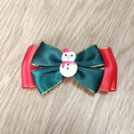 犬用リボン　クリスマス　6　雪だるま大