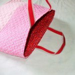 ☆値下げしました☆ピンク系キルトのレッスンバッグ