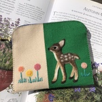 🦌felt  de  patchwork子鹿のポーチ🦌