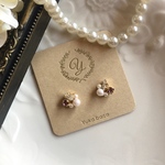 小さなスワロフスキービジューのピアス／イヤリング　ノンホールピアス