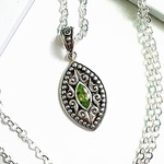 ✨太陽の石✨宝石質・ぺリドット✨の天然石ペンダント　silver925