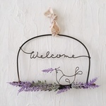 小鳥のWelcomeラベンダーオーナメント