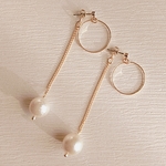 送料無料　大ぶりピアス（色:ゴールド）