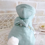 うさぎハーネス　雪んこポンポンフード付き