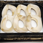 送料無料／ベージュアクリルチェーンパーツ 6pcs    Ａ880番