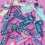 loveリボン♡プレッピーストライプ ♡チアリボン♡ヘアゴム ♡在庫確認要♡即購入不可♡