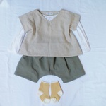 再販リネンのＡラインブラウス　90size・