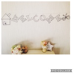 北欧系お家とちょう welcome 縦&横飾り