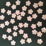 40枚☆さくら咲く春☆やわらかい形の桜カード♪卒業、卒園、入学、入園の壁面飾り☆壁飾りやガーランドでも