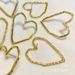 大ぶりハート♡ポストピアス パーツ【2pcs】