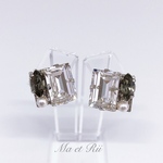 SWAROVSKI  クリスタル・ブラックダイヤ ビジューピアス/イヤリング