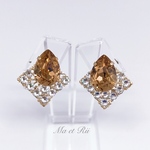 ◾️SWAROVSKI  ライトコロラドトパーズ ビジューピアス/イヤリング