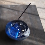 星屑のお香立て blue