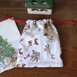 訳あり*動物たちの森のクリスマス*バンビ*鹿*ウサギ*馬*USA* ヴィンテージ
