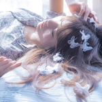白い蝶ヘアクリップ/ティンカーベルと夢の中
