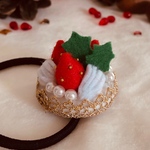 《送料無料》［クリスマスケーキ］★クリスマスヘアゴム(1コ)