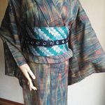 帯ベルト（黒ベルト付き）★帯コルセット★和洋兼用★半幅帯リメイク★コスプレにも